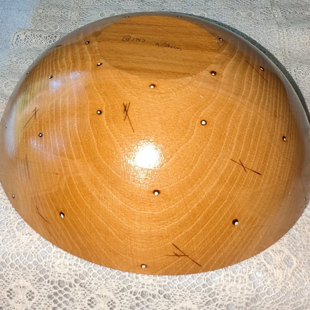 Robert Wilhelm Art Deco small wooden serving bowl.